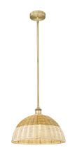 Innovations Lighting 616-1S-BB-NBD2-16-NAT - Bristol Natural II - 1 Light - 16 inch - Brushed Brass - Stem hung - Mini Pendant
