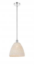 Innovations Lighting 616-1S-PC-NBD-12-NAT - Bristol Natural - 1 Light - 6 inch - Polished Chrome - Mini Pendant