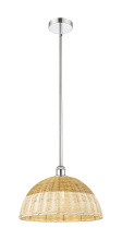 Innovations Lighting 616-1S-PC-NBD2-16-NAT - Bristol Natural II - 1 Light - 16 inch - Polished Chrome - Stem hung - Mini Pendant