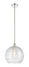 Innovations Lighting 616-1S-PN-G1213-14CL - Athens Deco Swirl - 1 Light - 14 inch - Polished Nickel - Stem hung - Mini Pendant