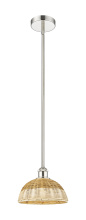 Innovations Lighting 616-1S-PN-NBD2-9-NAT - Bristol Natural II - 1 Light - 9 inch - Polished Nickel - Stem hung - Mini Pendant