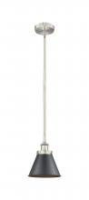 Innovations Lighting 616-1SH-SN-M13-BK - Appalachian - 1 Light - 8 inch - Brushed Satin Nickel - Stem hung - Mini Pendant
