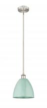 Innovations Lighting 616-1S-SN-MBD-9-SF - Plymouth - 1 Light - 9 inch - Brushed Satin Nickel - Stem hung - Mini Pendant