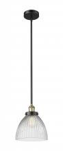Innovations Lighting 616-1SH-BAB-G222 - Seneca Falls - 1 Light - 10 inch - Black Antique Brass - Stem hung - Mini Pendant