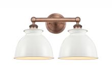 Innovations Lighting 616-2W-AC-M14-W - Adirondack - 2 Light - 17 inch - Antique Copper - Bath Vanity Light