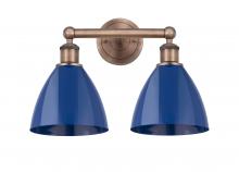 Innovations Lighting 616-2W-AC-MBD-75-BL - Plymouth - 2 Light - 17 inch - Antique Copper - Bath Vanity Light