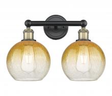 Innovations Lighting 616-2W-BAB-G483-8AM - Brookhaven Globe - 2 Light - 17 inch - Black Antique Brass - Bath Vanity Light
