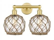 Innovations Lighting 616-2W-SG-G122-8RB - Farmhouse Rope - 2 Light - 17 inch - Satin Gold - Bath Vanity Light