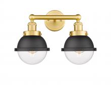 Innovations Lighting 616-2W-SG-HFS-62-BK - Edison - 2 Light - 16 inch - Satin Gold - Bath Vanity Light