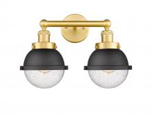 Innovations Lighting 616-2W-SG-HFS-64-BK - Edison - 2 Light - 16 inch - Satin Gold - Bath Vanity Light