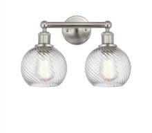 Innovations Lighting 616-2W-SN-G1214-6 - Athens Twisted Swirl 2 Light 15 inch Bath Vanity Light