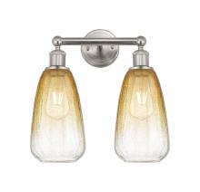 Innovations Lighting 616-2W-SN-G480-6AM - Brookhaven Almond - 2 Light - 15 inch - Brushed Satin Nickel - Bath Vanity Light