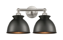 Innovations Lighting 616-2W-SN-M14-BK - Adirondack - 2 Light - 17 inch - Brushed Satin Nickel - Bath Vanity Light
