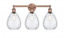 Innovations Lighting 616-3W-AC-G372 - Waverly - 3 Light - 26 inch - Antique Copper - Bath Vanity Light