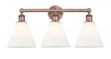 Innovations Lighting 616-3W-AC-GBC-81 - Berkshire - 3 Light - 26 inch - Antique Copper - Bath Vanity Light