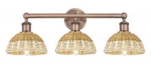 Innovations Lighting 616-3W-AC-NBD2-75-NAT - Bristol Natural II - 3 Light - 26 inch - Antique Copper - Bath Vanity Light