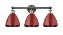 Innovations Lighting 616-3W-BAB-MBD-75-RD - Plymouth - 3 Light - 26 inch - Black Antique Brass - Bath Vanity Light