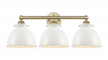 Innovations Lighting 616-3W-BB-M14-W - Adirondack - 3 Light - 26 inch - Brushed Brass - Bath Vanity Light