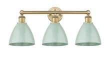 Innovations Lighting 616-3W-BB-MBD-75-SF - Plymouth - 3 Light - 26 inch - Brushed Brass - Bath Vanity Light