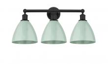 Innovations Lighting 616-3W-BK-MBD-75-SF - Plymouth - 3 Light - 26 inch - Matte Black - Bath Vanity Light