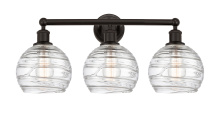 Innovations Lighting 616-3W-OB-G1213-8CL - Athens Deco Swirl - 3 Light - 26 inch - Oil Rubbed Bronze - Bath Vanity Light