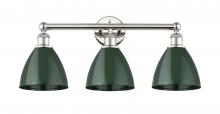 Innovations Lighting 616-3W-PN-MBD-75-GR - Plymouth - 3 Light - 26 inch - Polished Nickel - Bath Vanity Light