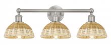 Innovations Lighting 616-3W-SN-NBD2-75-NAT - Bristol Natural II - 3 Light - 26 inch - Brushed Satin Nickel - Bath Vanity Light