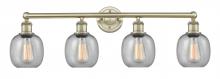 Innovations Lighting 616-4W-AB-G104 - Belfast - 4 Light - 33 inch - Antique Brass - Bath Vanity Light