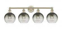 Innovations Lighting 616-4W-AB-G483-8SL - Brookhaven Globe - 4 Light - 35 inch - Antique Brass - Bath Vanity Light