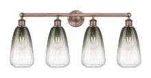 Innovations Lighting 616-4W-AC-G480-6SL - Brookhaven Almond - 4 Light - 33 inch - Antique Copper - Bath Vanity Light
