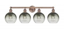 Innovations Lighting 616-4W-AC-G483-8SL - Brookhaven Globe - 4 Light - 35 inch - Antique Copper - Bath Vanity Light