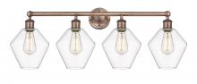 Innovations Lighting 616-4W-AC-G652-8 - Cindyrella - 4 Light - 35 inch - Antique Copper - Bath Vanity Light