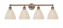 Innovations Lighting 616-4W-AC-NBD-75-NAT - Bristol Natural - 4 Light - 35 inch - Antique Copper - Bath Vanity Light