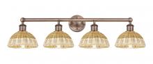 Innovations Lighting 616-4W-AC-NBD2-75-NAT - Bristol Natural II - 4 Light - 35 inch - Antique Copper - Bath Vanity Light