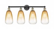 Innovations Lighting 616-4W-BAB-G480-6AM - Brookhaven Almond - 4 Light - 33 inch - Black Antique Brass - Bath Vanity Light