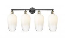 Innovations Lighting 616-4W-BAB-G484-7OP - Brookhaven Flute - 4 Light - 34 inch - Black Antique Brass - Bath Vanity Light