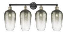 Innovations Lighting 616-4W-BAB-G484-7SL - Brookhaven Flute - 4 Light - 34 inch - Black Antique Brass - Bath Vanity Light