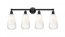 Innovations Lighting 616-4W-BK-G480-6OP - Brookhaven Almond - 4 Light - 33 inch - Matte Black - Bath Vanity Light