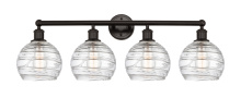 Innovations Lighting 616-4W-OB-G1213-8CL - Athens Deco Swirl - 4 Light - 35 inch - Oil Rubbed Bronze - Bath Vanity Light