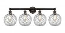 Innovations Lighting 616-4W-OB-G122-8RW - Farmhouse Rope - 4 Light - 35 inch - Oil Rubbed Bronze - Bath Vanity Light