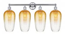 Innovations Lighting 616-4W-PC-G484-7AM - Brookhaven Flute - 4 Light - 34 inch - Polished Chrome - Bath Vanity Light