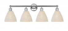 Innovations Lighting 616-4W-PC-NBD-75-NAT - Bristol Natural - 4 Light - 35 inch - Polished Chrome - Bath Vanity Light