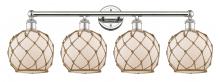 Innovations Lighting 616-4W-PN-G121-8RB - Farmhouse Rope - 4 Light - 35 inch - Polished Nickel - Bath Vanity Light
