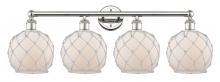 Innovations Lighting 616-4W-PN-G121-8RW - Farmhouse Rope - 4 Light - 35 inch - Polished Nickel - Bath Vanity Light