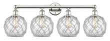 Innovations Lighting 616-4W-PN-G122-8RW - Farmhouse Rope - 4 Light - 35 inch - Polished Nickel - Bath Vanity Light