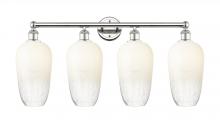 Innovations Lighting 616-4W-PN-G484-7OP - Brookhaven Flute - 4 Light - 34 inch - Polished Nickel - Bath Vanity Light