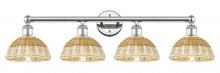 Innovations Lighting 616-4W-PN-NBD2-75-NAT - Bristol Natural II - 4 Light - 35 inch - Polished Nickel - Bath Vanity Light