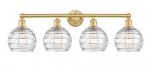 Innovations Lighting 616-4W-SG-G1213-8 - Athens Deco Swirl - 4 Light - 35 inch - Satin Gold - Bath Vanity Light