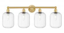 Innovations Lighting 616-4W-SG-G460-7CL - Preston Cylinder - 4 Light - 34 inch - Satin Gold - Bath Vanity Light