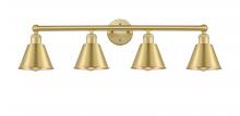 Innovations Lighting 616-4W-SG-M8-SG - Smithfield - 4 Light - 34 inch - Satin Gold - Bath Vanity Light